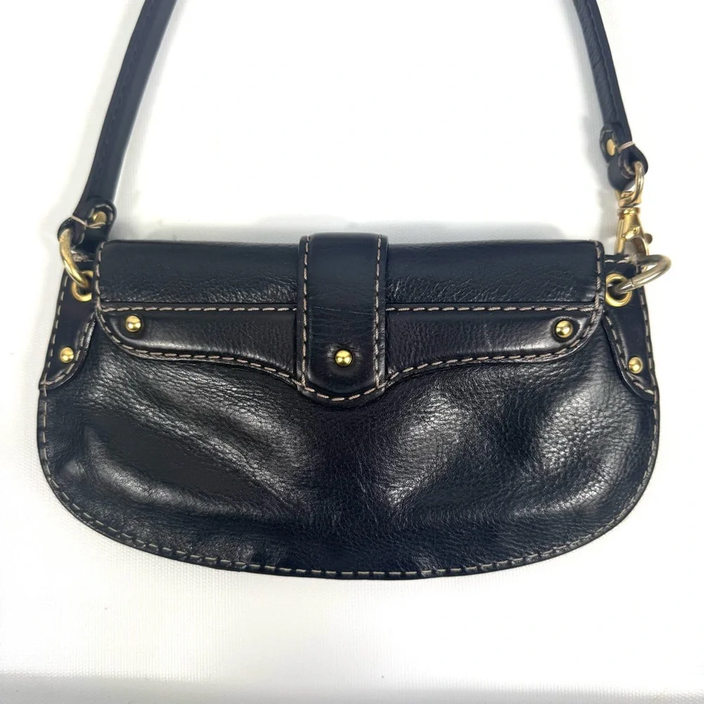 MICHAEL Kors Uptown Astor Blk Leather Stud Mini Purse Wristlet Shoulder Belt Bag